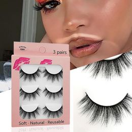 simulation eyelash Australia - False Eyelashes 1 Box Fake Smudge-proof Simulation Mink Hair 3D Extension Makeup Eyelash For Female
