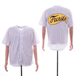 Men Movie The Furies Jersey Baseball Pinstripes White Team Color HipHop All Stitched For Sport Fans Breathable Hip Hop Cool Base Pure Cotton High Quality