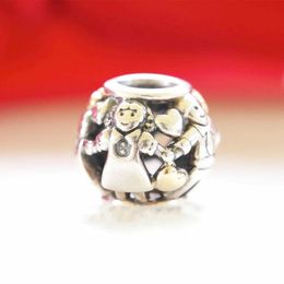Family Forever Charm 925 Silver Pandora Charms for Bracelets DIY Jewellery Making kits Loose Bead Silver wholesale price 791040