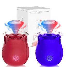 Vibrator Sex toy massager New Sale Waterproof Toys for Woman s Silicone Rose Clit Sucker WH7S