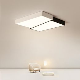 Ceiling Lights Bedroom LampLEDCeiling Lamp Nordic Living Room Main Simple Modern Black And White Minimalist Square Study LampCeiling