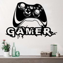 Wall Stickers Large Graffiti Video Game Joystick Decal Playroom Gaming Zone Xbox Gamer Sticker Bedroom Home Decor
