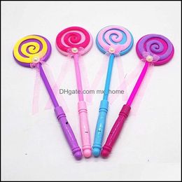 Lighting Up Flashing Lollipop Wand Led Glow Stick Funny Halloween Christmas Hen Club Party Accessory Kids Girl Fancy Dress Props Bag Drop De