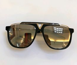 Mascot Sunglasses for men Gold Black/Golden Mirror Lens Men Designer Sun Glasses UV400 Protection Eyewear with Box