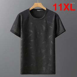 black mens summer fashion UK - Men's T-Shirts Summer Black T-shirt Men Plus Size 11XL Tshirt Casual Short Sleeve Shirt Male Fashion Tops Tees Big Cool TeesMen's Bles22