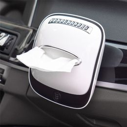 Multi functional Car Tissue Napkin Holder Creative Solid Organizer Storage Box Anti slip Auto Interior Accessories 220523
