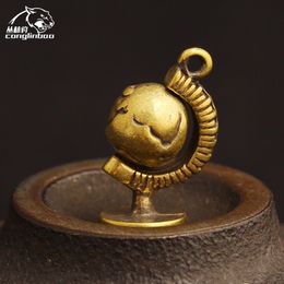 brass globe Canada - Brass Metal Globe Key Chain Personalized Car Jewelry Pendant Small Copper Ware for Fortune 1JXJ