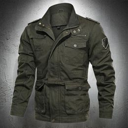 Men's Jackets Fall Men's Jacket Military Men Tactical Army Cotton Coat Outdoor Combat Stand Collar Plus Size 5XLMen's