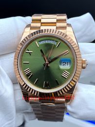 new version Men's watches Green Dial 40mm 228235 228238 u1 2813 Movement 18K Rose Gold Stainless Steel bracelet Automatic world time watches men Watch