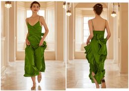 Sleepwear Backless Green Long Skirt Summer Large Swing Skirt Lotus Leaf Wedding Bride Suspender Dressing Gown Female Autumn and Winter