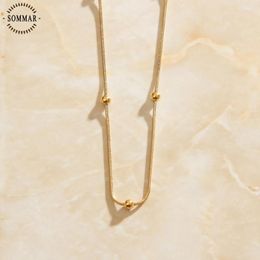 Chains Gold Color Stainless Steel Length 42cm Extender 5cm Adjudt Necklaces Chain Circular Maxi Charming Jewelry AccessoriesChains Godl22