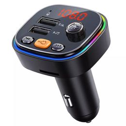 C20 Bluetooth Car MP3 Player Chargers Support TF Card and U Disc Car Transmitter Hands-Free Calling Radio Dual USB Port