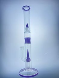 hookah glass bong american purple 16inches 18mm joint smoking pipe oil rigs
