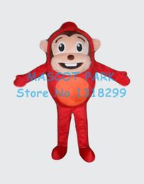 Mascot doll costume monkey mascot costume adult size wholesale cartoon red monkey theme anime costumes carnival fancy dress kits