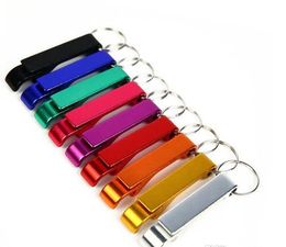 Water Bottle Opener Portable Mini Keychain Metal Aluminium Alloy Beer Bottle Can Openers With Key Ring home Bar Party Tool