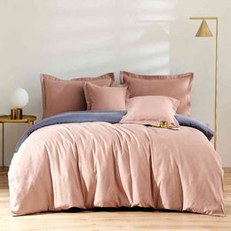 Size Bedding 90g Double Colour Quilt Cover Pillow Case Three Sets