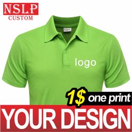 Summer Casual Men And Women ShortSleeved Polo Shirts Custom Embroidery Printing Personalised Design Top 14 Colours 220615