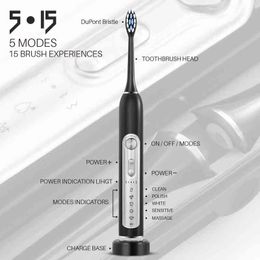 Toothbrush Subort Super Sonic Electric Toothbrushes for Adults Kid Smart Timer Whitening Toothbrush Ipx7 Waterproof Replaceable Heads Set 0511