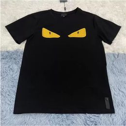 Men's T shirts 2022 Mens t Shirt Designer for Men Casual Woman Shirts Little Monster Eye Embroidery Pattern Loose Tees Black Man Tshirt Top Quality M xxxl