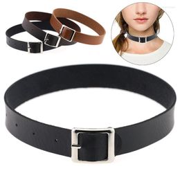 Chokers Gothic Chain Necklace Leather Choker Party Punk Collar Goth Women Black Kawaii Witch Rave Jewellery Heal22