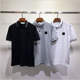 Mens Polo Shirt Designer Topstoney Summer CP Shorts Island Collarstones Shirt Men's Short Sleeve Slim T-shirt Stones Kort ärm