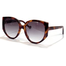 Acetate Round Wrap Sunglasses Women Luxury Vintage 2022 Eyewear Design Fashion Ornamental Glasses with Dark Lens