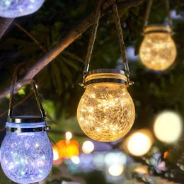 Strings Cracked Bottle Solar LED Outdoor String Lights Waterproof Courtyard House Holiday Decoration Hanging LightsLED