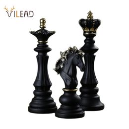 VILEAD 1 Pcs Chess Pieces Figurines for Interior Decor Office Living Room Home Decoration Accessories Modern Chessmen Ornament 220421