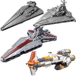 StarPlan Toy Imperial Star Destroyer Republic Attack Cruiser Building Blocks Bricks UCS Toys Kid Xmas Gift K105 K106 K107 G220524