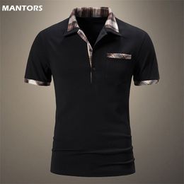 Man Polo Shirt Mens Casual Business Summer T-shirt Men Short Sleeve 35% Cotton High Quantity Clothing 220504