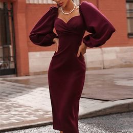 Nibber sexy pure V Neck off shoulder bodycon dress For women clubwear Year party night Basic Elegant midi dresses Mujer 220521