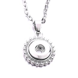 Silver plated 12mm Snap Button Necklace Necklace For Women Ginger Snaps Buttons Jewelry