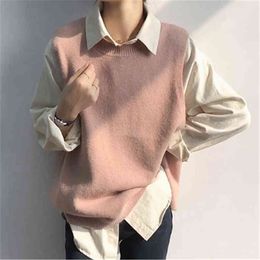 Women's Sweaters Korean Fashion Spring Autumn Vests Solid Casual Vests AllCompetition Vhals New Women Sweater Vest Sleeveless Female Tops ZY6037 J220915