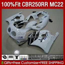 White black Body Injection For HONDA CBR250RR 1990 1991 1992 1995 1996 1997 1998 1999 131No.75 CBR 250RR 250 RR CC 250CC MC22 CBR250 RR 90 91 92 93 94 95 96 97 98 99 Fairing