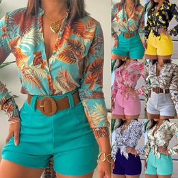 Women's Clothing shirts Wholesale Light Cooking Digital Printing Stand Collar Long Sleeve Shirts Ladies Tops