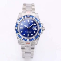 Diamonds watches Diver Mens Automatic Watch with 904L Stainless Steel Band Luminous Pointer Sapphire Crystal Dial window Designer Wristwatch