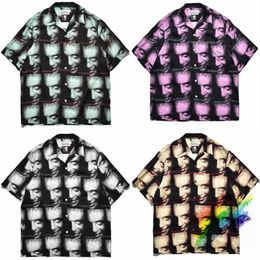 Men's T-Shirts Full Printing WACKO MARIA Hawaii Shirt Men Women Top Quality T-Shirt Casual TeesMen's