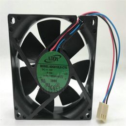 Original ADDA 8020 AD0812LX-C76 DC12V 0.10A three-wire silent fan