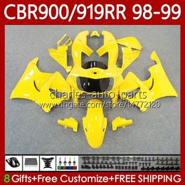 Body Kit For HONDA CBR919RR CBR 919RR 900RR CBR919 CBR900 RR 1998 1999 Bodywork 127No.87 900CC 919CC CBR900RR 98-99 CBR 900 919 RR CC 98 99 ABS OEM Fairing Gloss yellow