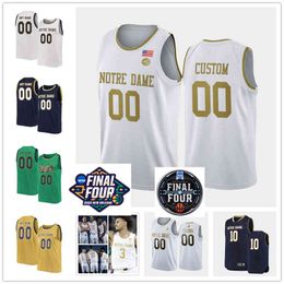 Xflsp College Custom ND Basketball Jersey 24 Robby Carmody 13 Nikola Djogo 10 TJ Gibbs 15 Chris Doherty 31 Elijah Morgan 3 D.J. Harvey Matt Farrell