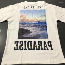 Men's T-Shirts Inside Out Vintage Askyurself T Shirt Men Women Lost In Paradise Colourful Reflective T-Shirt TeeMen's Bles22