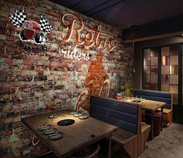 Custom 3D wallpaper mural Hand painted motorcycle rock music fresco living room bedroom lounge decaration wallpapers on the walls