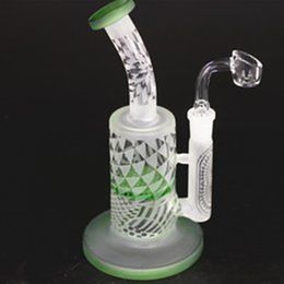 Newset Frosted rasta recycler Glass water pipe hookahs 8 inch heady dab oil rig with big smoking pipes