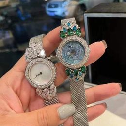 Wristwatches Fashion Factory Watch Women's Luxurious White Blue Green Brand Jewellery Steel Strap Delicate Selling Europe 2022