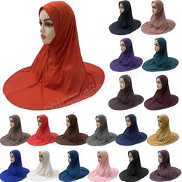 Ramadan Khimar Hijab Muslim Women Long Scarf Overhead Hijabs Islamic Prayer Clothes Arab Full Cover Shawl Wraps Cap