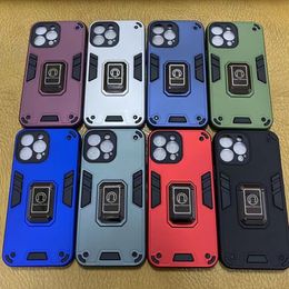 Shockproof Kickstand Phone Cases For Huawei HPNOR X9 X7 X8 P30 PRO NOVA Y70 PLUS Holder Ring Car TPU PC Sliding Cover