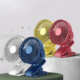 Portable USB Rechargeable Table Fan Clip-on Type Mini Desk 360 Degree Rotation Adjustable For Student Dormitory 220505