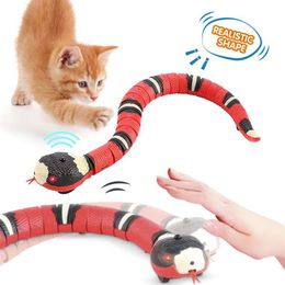 games dogs UK - Cat Toys Smart Sensing Snake Electric Interactive For Cats USB Charging Accessories Child Pet Dogs Game Play Toy199U