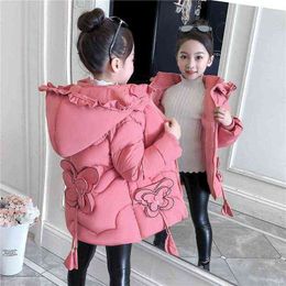 Children Coat 2022 Winter Clothes New 4-12-Year-Old Girls Wool Coat Thickened Warm Zero Grades Cotton Quilted Jacket J220718