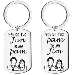 Keychains You Are The Pam To My Jim Keychain Office TV Show Inspirent Husband And Wife Engagement Gift For Him Her Wedding Anniversary